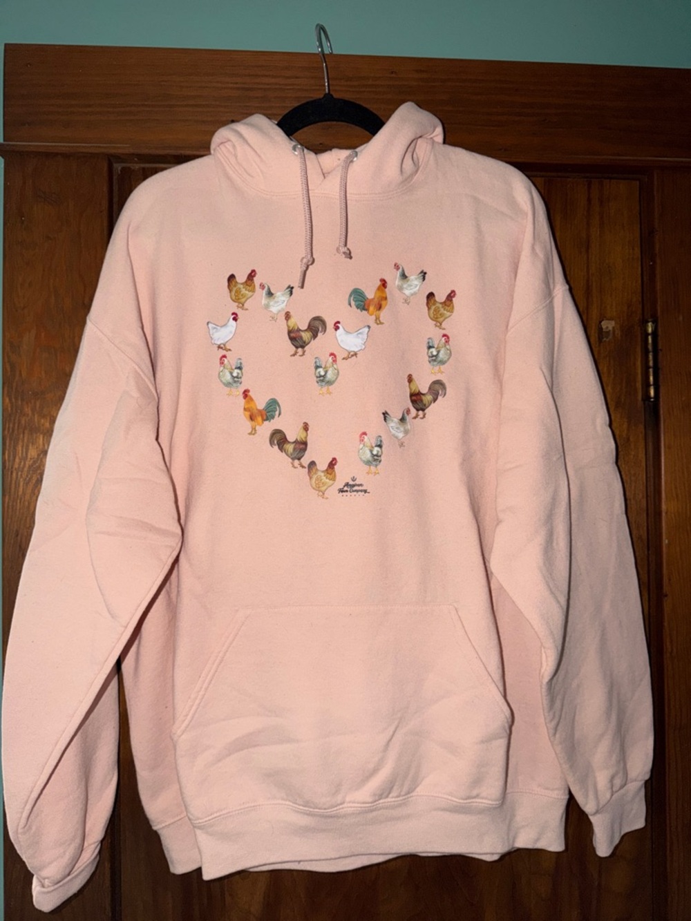 Women's American Farm Company chicken heart hoodie XL
